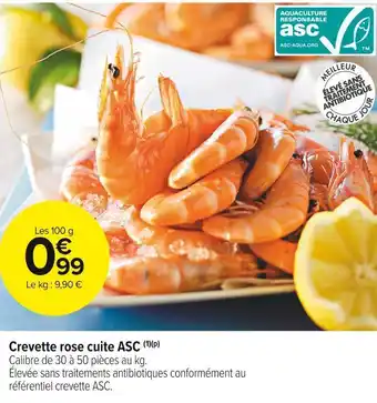 Carrefour Market Crevette rose cuite asc offre
