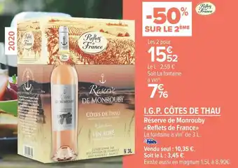 Carrefour Market Réserve de monrouby i.g.p. côtes de thau 2020 offre