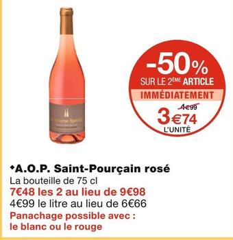 Monoprix A.o.p. saint-pourçain rosé offre