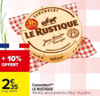 Carrefour Market Le rustique camembert offre