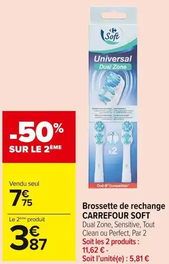 Carrefour Market Carrefour soft brossette de rechange offre