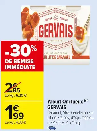 Carrefour Market Gervais yaourt onctueux offre