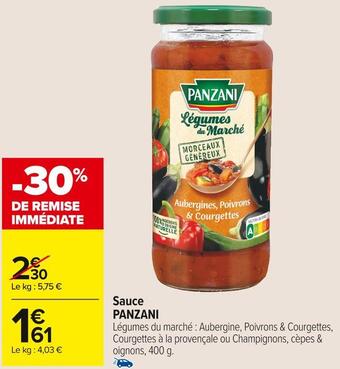 Carrefour Market Panzani sauce offre