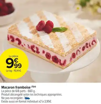 Carrefour Market Macaron framboise offre