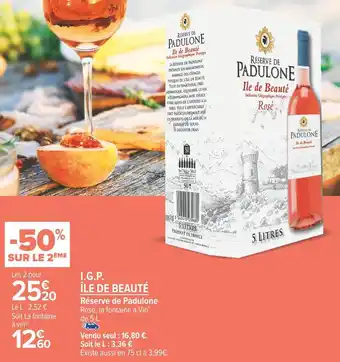 Carrefour Market Réserve de padulone i.g.p. île de beauté offre