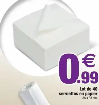 Bazarland Lot de 40 serviettes en papier offre
