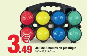 Bazarland Jeu de 8 boules en plastique offre
