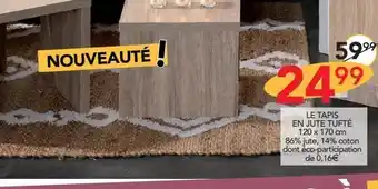 Stokomani Le tapis en jute tufté offre