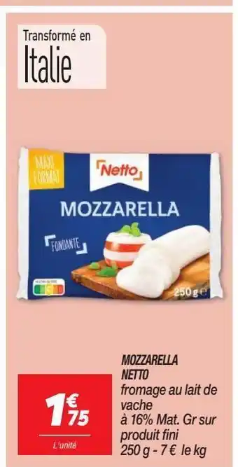 Netto Mozzarella netto offre