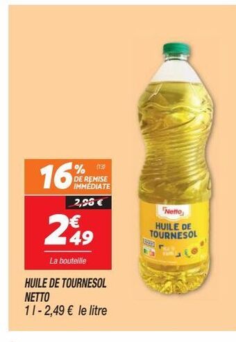 Netto Huile de tournesol netto offre
