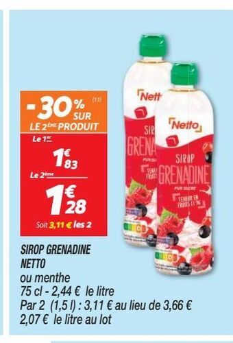 Netto Sirop grenadine netto offre