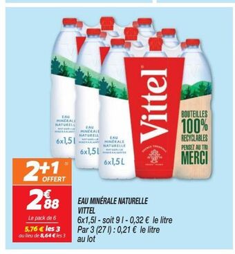 Netto Eau minérale naturelle vittel offre