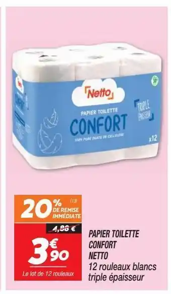 Netto Papier toilette confort netto offre
