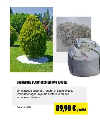 Gravillons blanc déco big bag 1000 kg