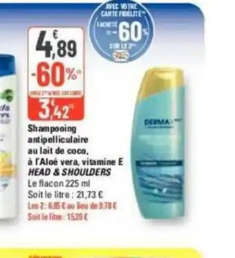G20 Shampooing antipelliculaire au lait de coco, offre