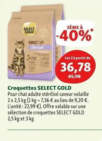 Maxi Zoo Croquettes SELECT GOLD offre