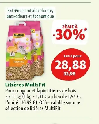 Maxi Zoo Litières MultiFit offre