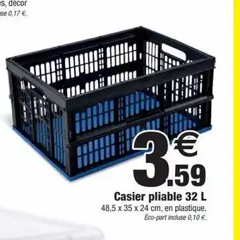 Bazarland Casier pliable 32l offre