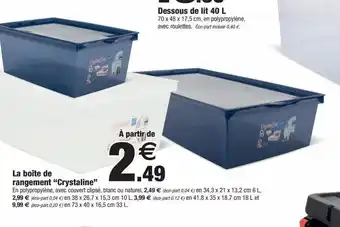 Bazarland La boîte de rangement crystaline offre