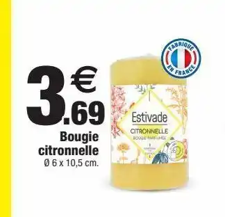 Bazarland Bougie citronnelle offre