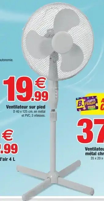 Bazarland Ventilateur sur pied offre