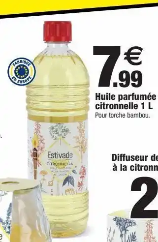 Bazarland Huile parfumée citronnelle 1l offre