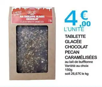 E.Leclerc Tablette glacée chocolat pecan caramélisées offre