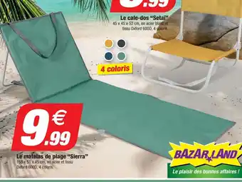 Bazarland Le matelas de plage sierra offre