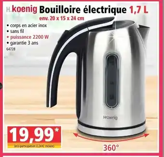 Norma Bouilloire électrique offre