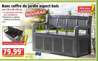 Norma Banc coffre de jardin aspect bois offre
