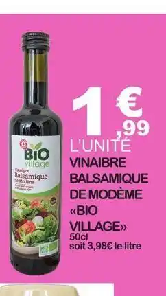 E.Leclerc Vinaigre balsamique de modeme bio village offre