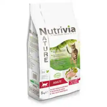 Nutrivia nature - croquettes chat adulte sans céréales au poulet, dinde et canard - 5 kg