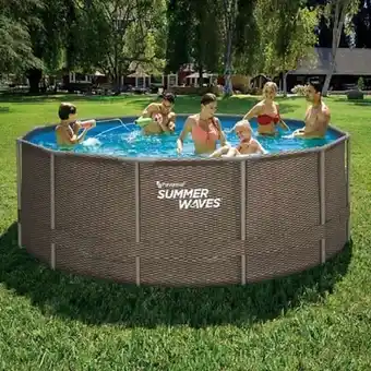 Bricomarché Piscine tubulaire rattan ø 3,66x1,22m offre