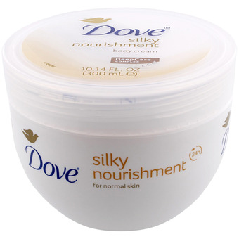 Action Crème pour le corps dove silky nourishment offre