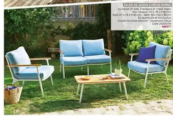 Bricomarché Salon De Jardin 4 Pièces Rumba offre