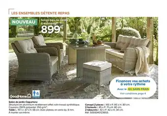 Castorama Goodhome Salon De Jardin Cippertone offre