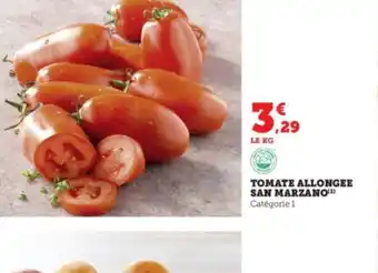 Super U TOMATE ALLONGEE SAN MARZANO(¹) Catégorie 1 offre