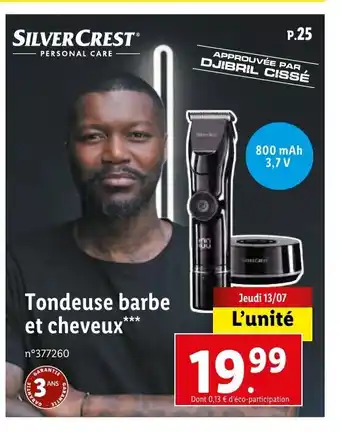 Lidl Tondeuse barbe et cheveux*** offre