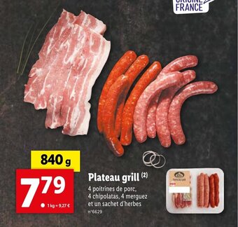 Lidl Plateau grill (²) offre