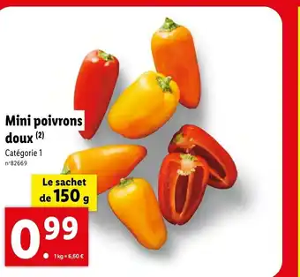 Lidl Mini poivrons doux (²) Catégorie 1 offre