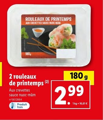 Lidl 2 rouleaux de printemps (²) offre