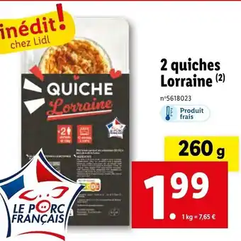 Lidl 2 quiches Lorraine (2) offre