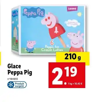 Lidl Glace Peppa Pig offre