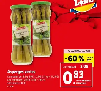 Lidl Asperges vertes offre
