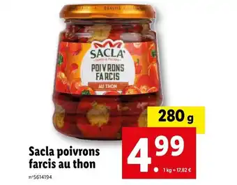 Lidl Sacla poivrons farcis au thon offre