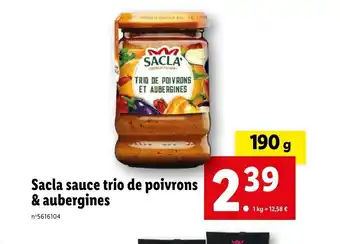 Lidl Sacla sauce trio de poivrons offre