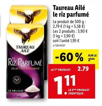 Taureau Ailé le riz parfumé