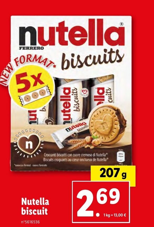 Promo Nutella biscuit chez Lidl