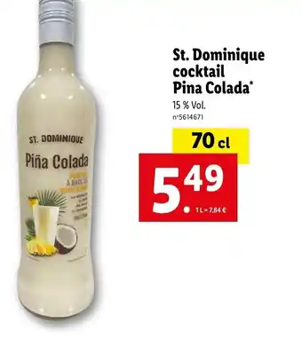 Lidl St. Dominique cocktail Pina Colada* offre