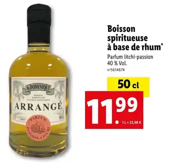 Lidl Boisson spiritueuse à base de rhum* Parfum litchi-passion offre